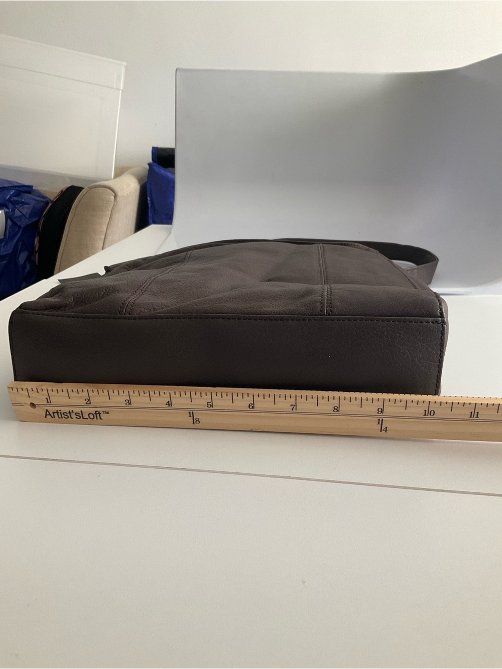 Rolfs Dark Brown Leather Bag Purse - Picture 6 of 11